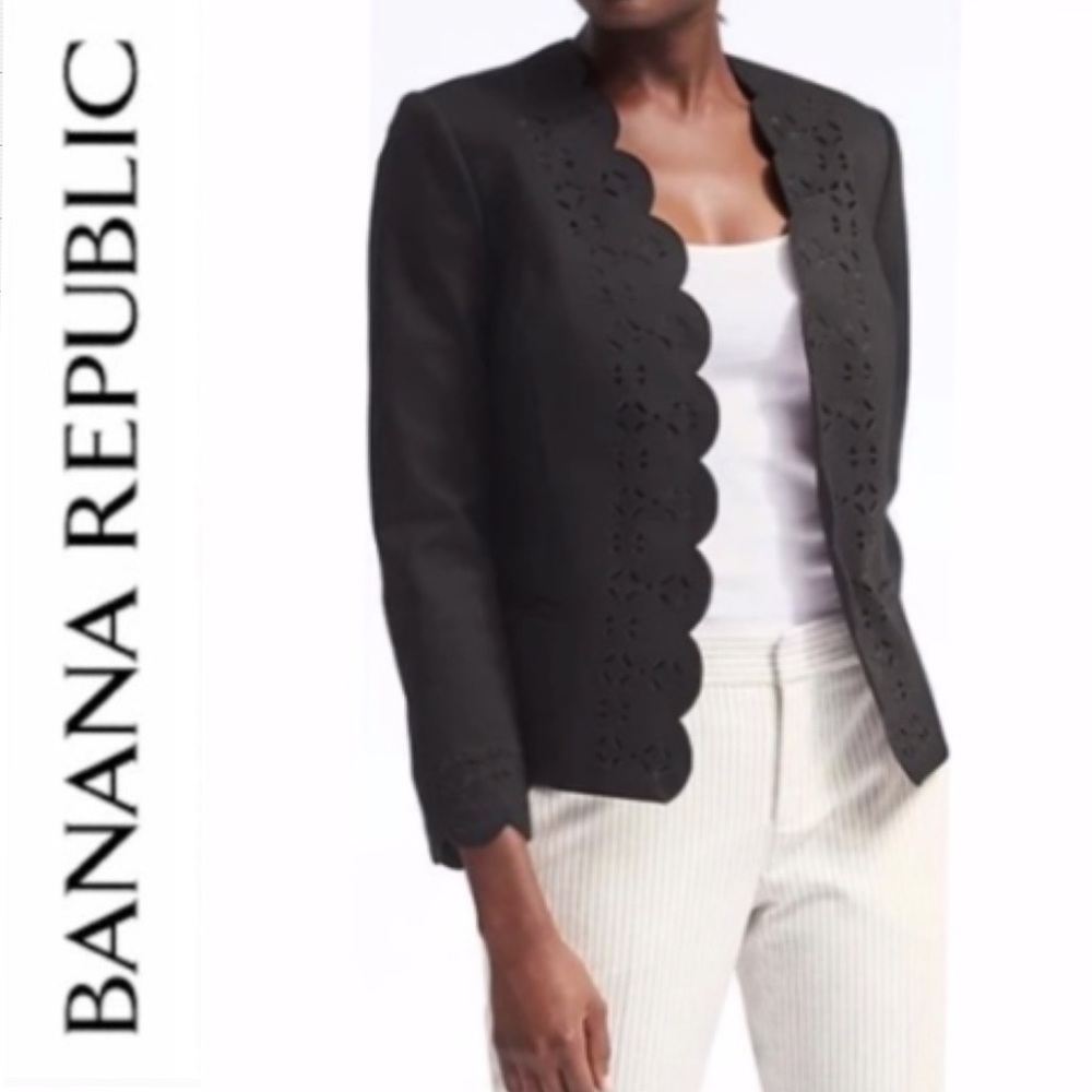 ❌SOLD❌ Banana Republic Black Ponte Jacket NWT - Picture 2 of 9
